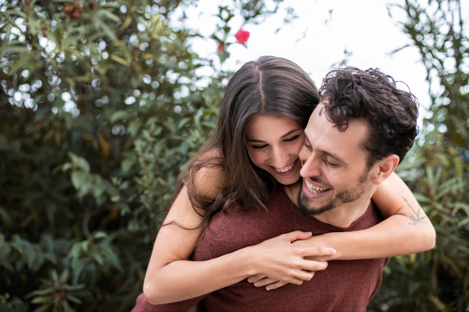 Beautiful couple showing love each other